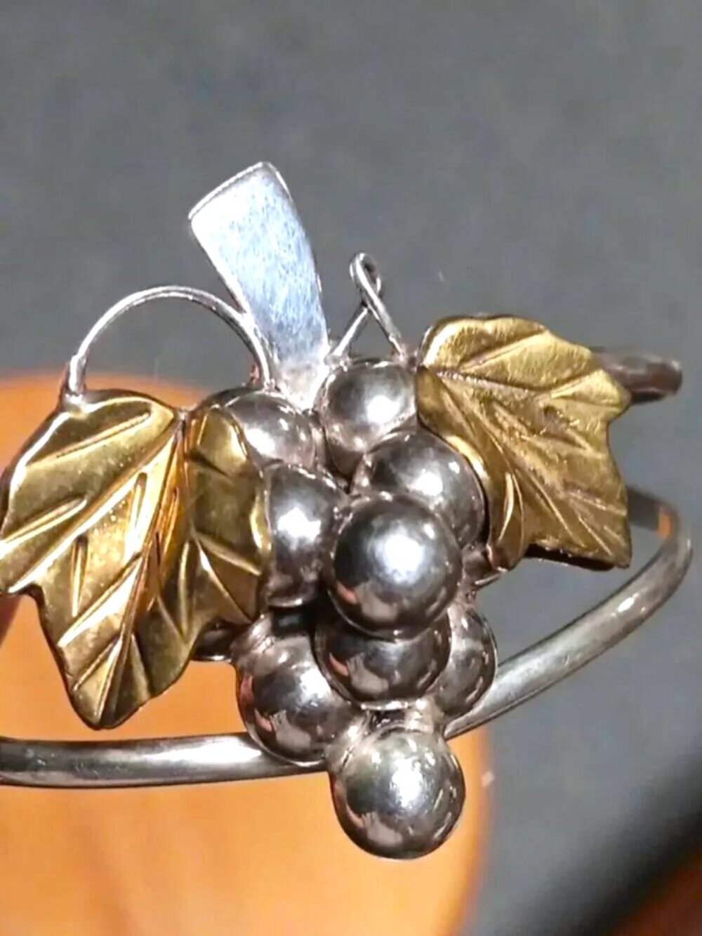 VTG TAXCO STERLING GRAPE VINE BRACELET